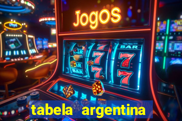 tabela argentina torneo betano